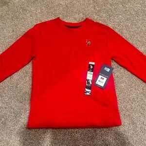 U.S. Polo Assn. Vibrant Red Kids Long Sleeve Tee